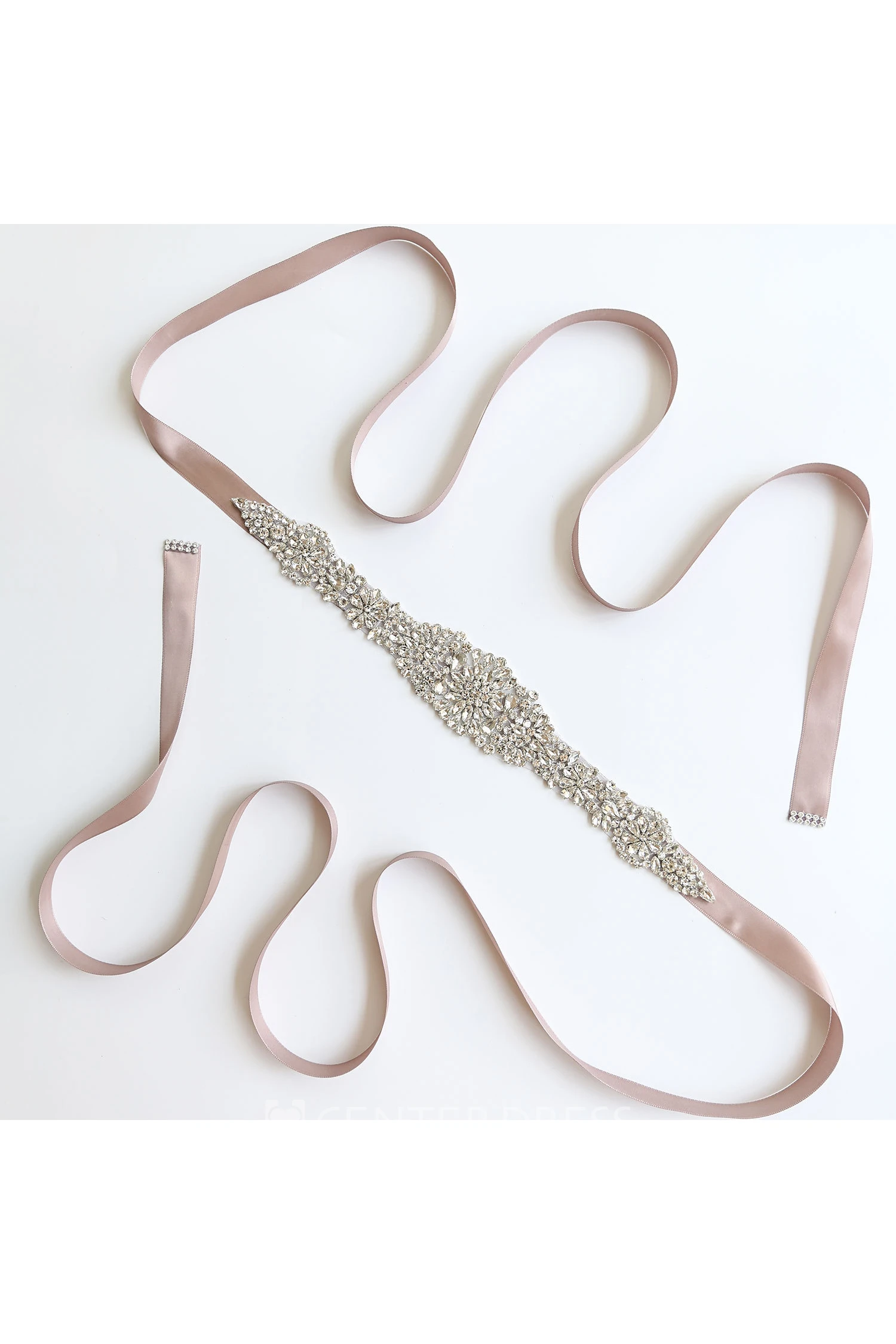 Fancy Beaded Satin Belt