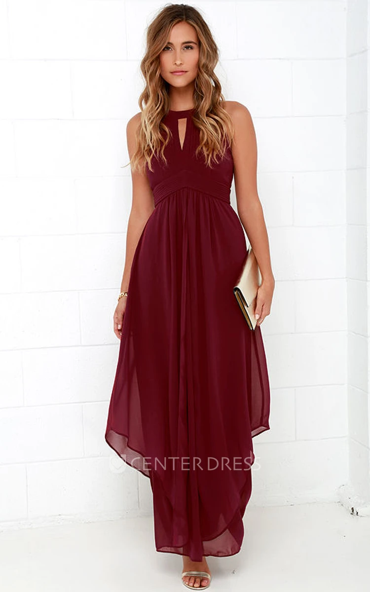 Brilliant Halter Empire Sleeveless Dress
