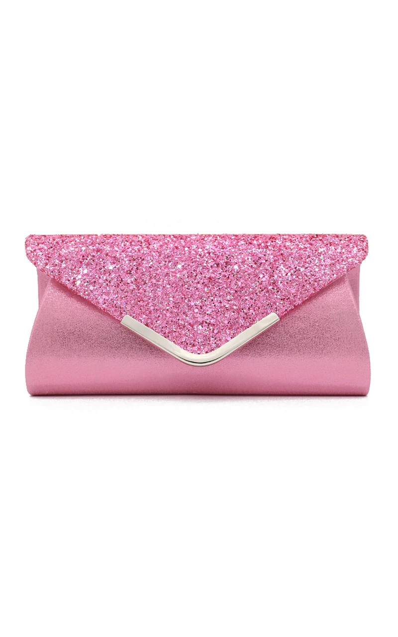 Sequin Flap Envelope Clutch