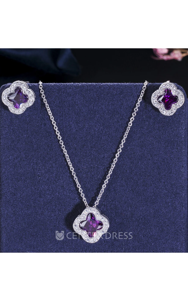 Special Multiple Color Bridal and Cocktail Party Rhinestone Necklace and Earrings Jewelry Set