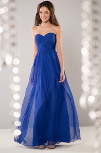 Sweetheart A-Line Bridesmaid Dress With Illusion Style And Crisscross Ruching
