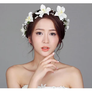 Flower Fairy Korean Flower Headdress Bride Wreath Heart Of The Female Flower Hair Wedding Holiday Jewelry