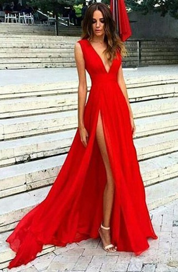 long red homecoming dress