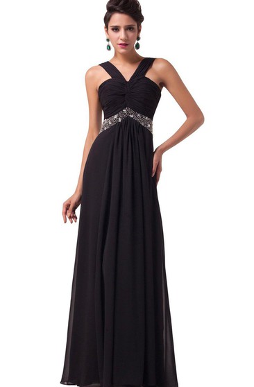 black maxi evening dress