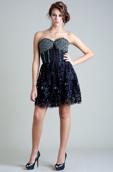 cobalt blue homecoming dress
