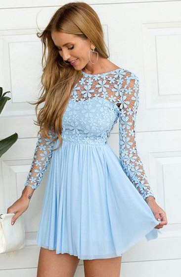 baby blue short dresses