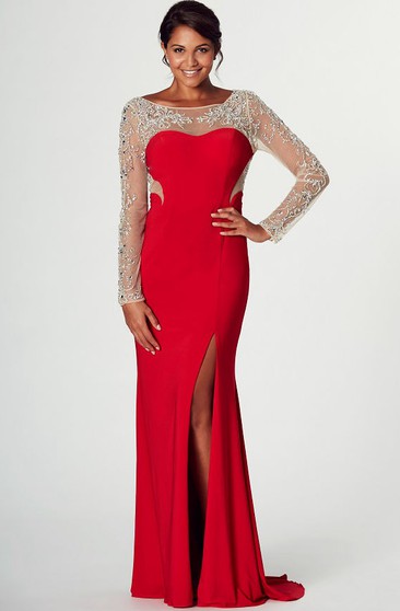 long red occasion dress