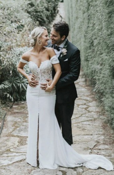 satin sweetheart mermaid wedding dress