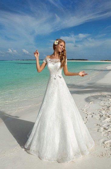 vintage beach wedding dress