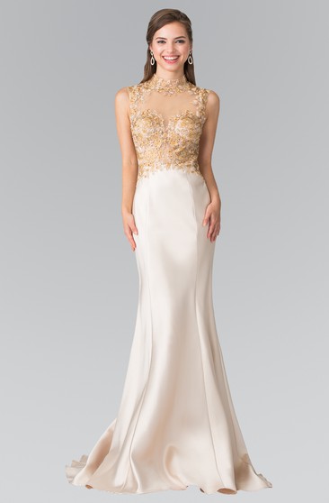 white and gold ball dress