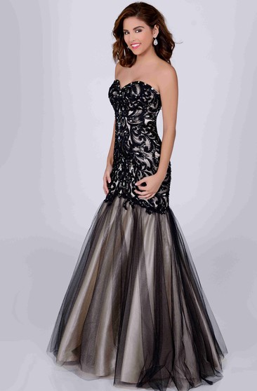 fishtail formal dress
