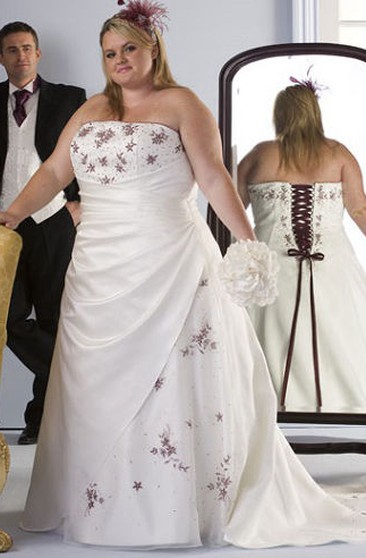 white and purple wedding dress plus size