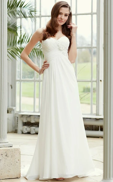 Strapless empire waist wedding 2024 dress