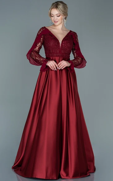 Long sleeve store evening dresses petite