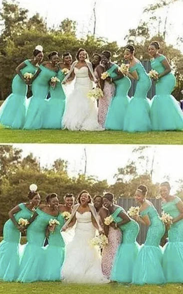 Short Jade Bridesmaid Dresses