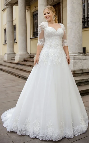 Plus size wedding hot sale dresses with corset back