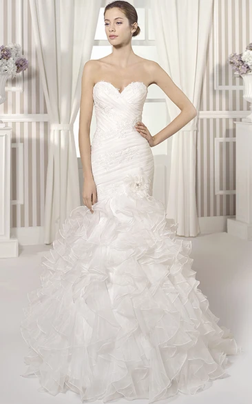 Organza Fit and Flare Wedding Dress