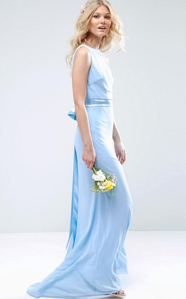 Cornflower blue outlet chiffon gown