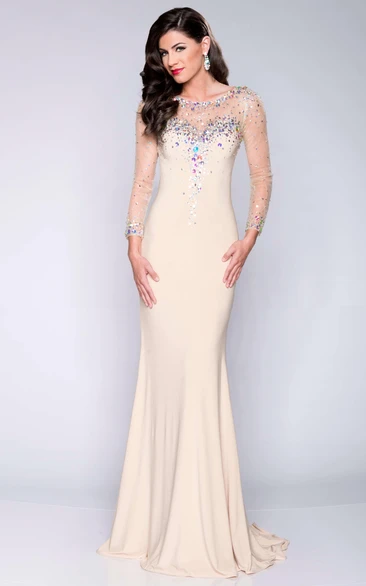 White Jersey Prom Dress