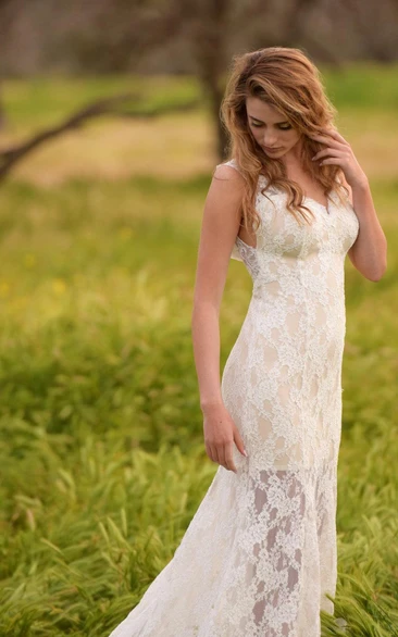 Mermaid Lace Wedding Dress with Corset Back