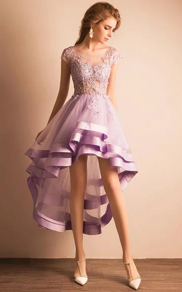 high low lilac dress