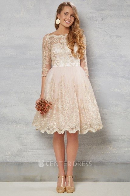 スーツ・フォーマル・ドレス Ameri Vintage TULLE SLEEVE TIGHT DRESS Ameri（アメリ）の「TULLE SLEEVE TIGHT DRESS（ドレス）」 - WEAR