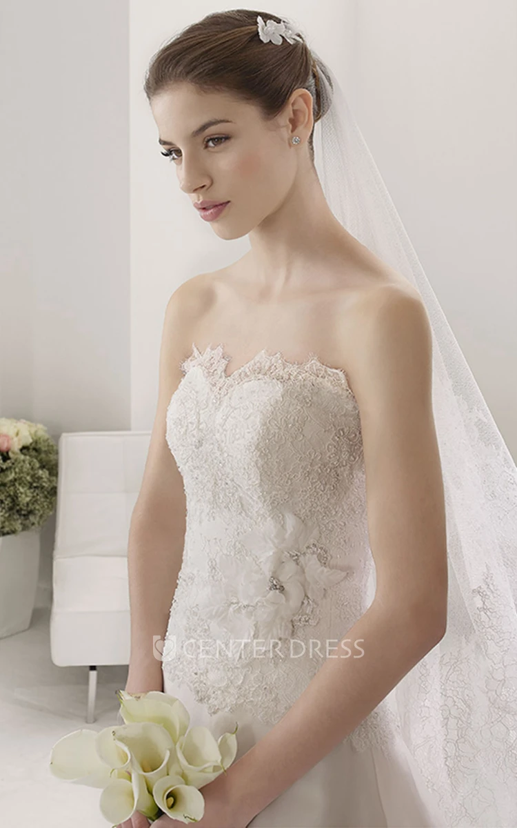 Sweetheart A-line Tulle Wedding Gown With Lace Top And Removable Jacket