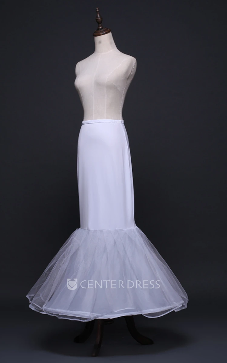 New Fishtail Tulle Petticoat with Elastic Belt Mesh Tulle Trailing Bone Wedding Dress Accessories