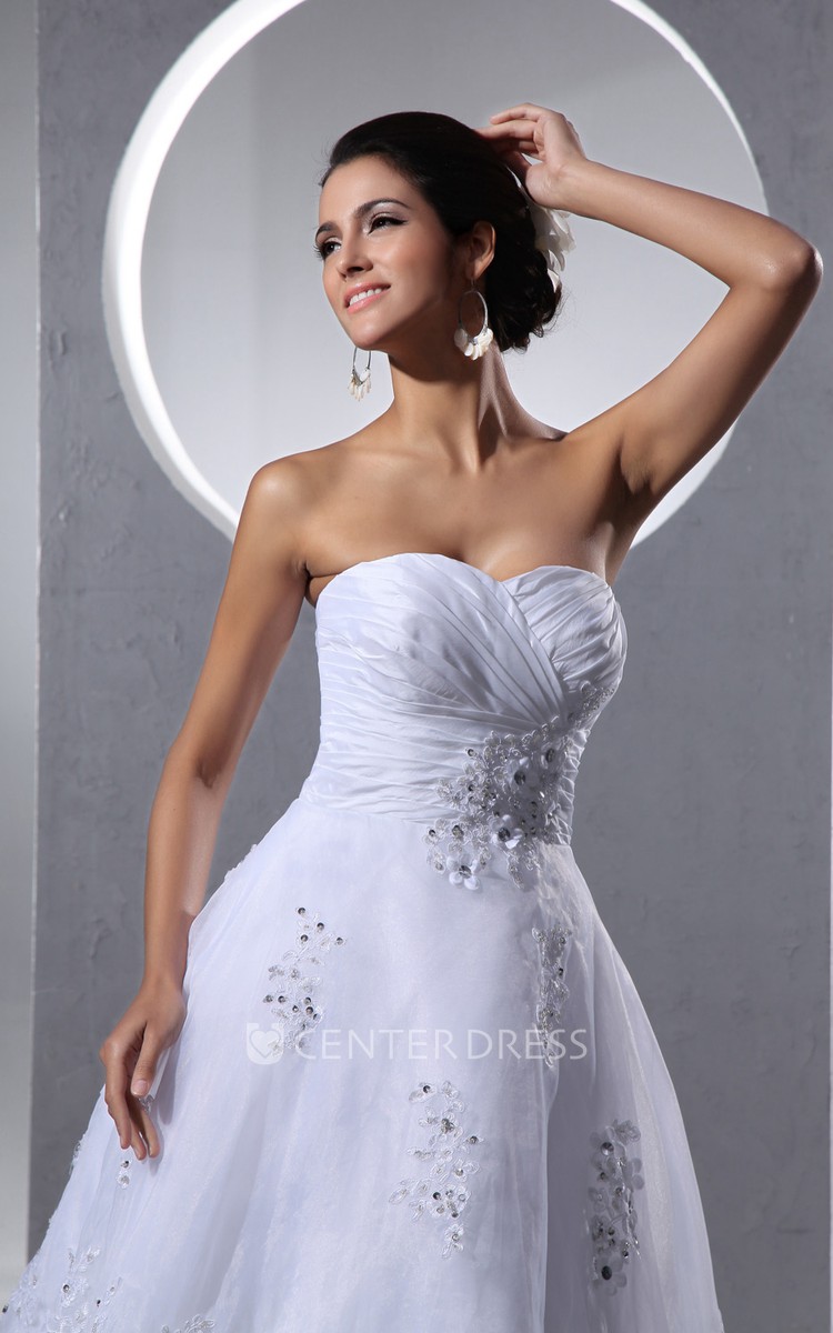 front criss cross wedding dress