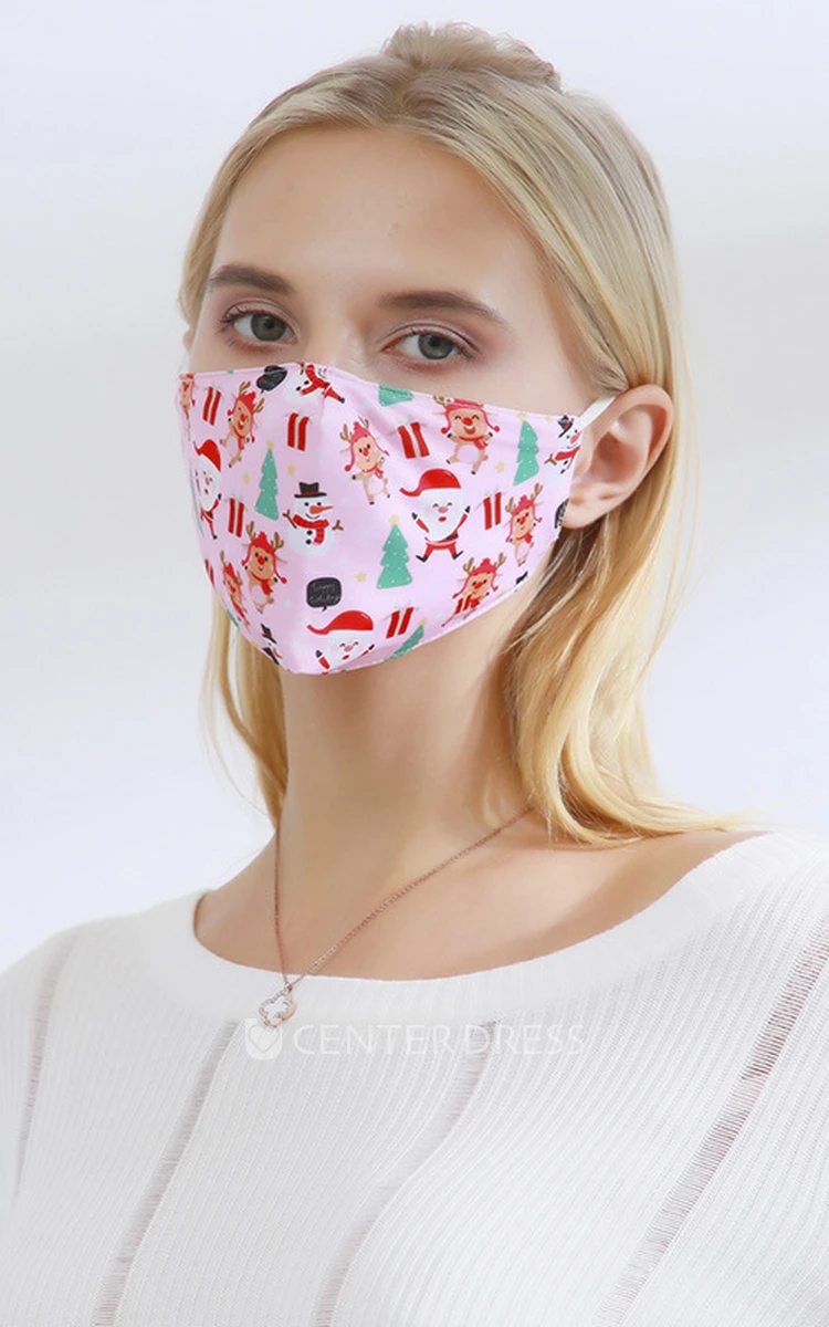 Non-medicial Christmas Cotton Washable Face Mask In 10 Colors