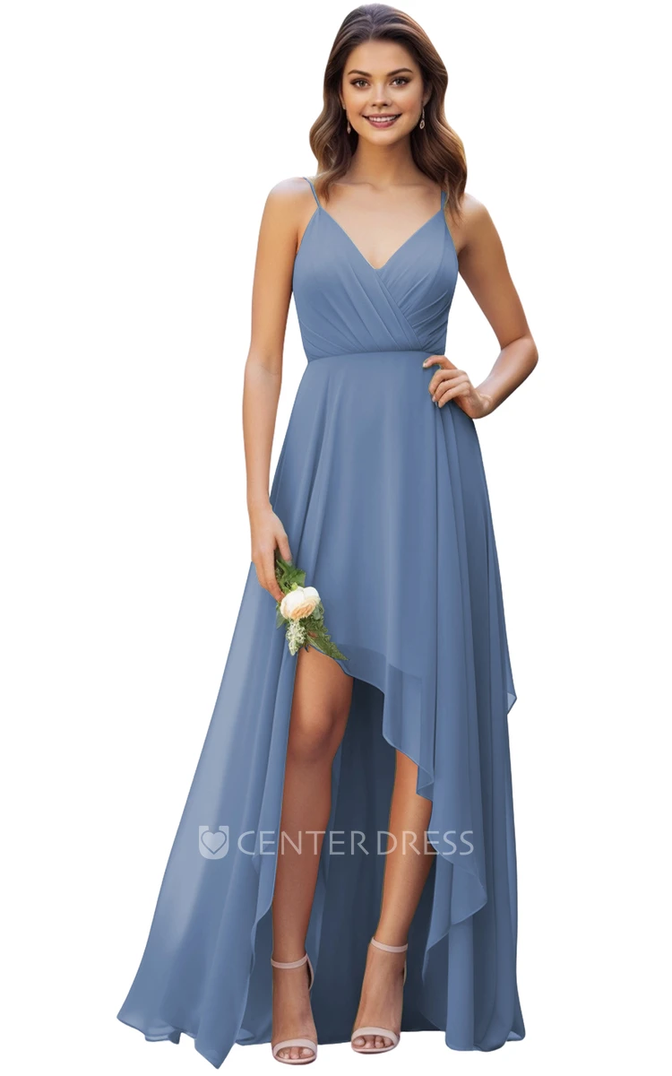 A-Line Chiffon V-neck Bridesmaid Dress Gorgeous & Ethereal