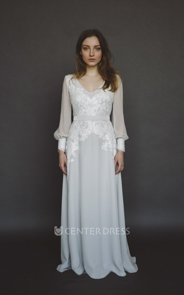 Poet Sleeve Wedding Dress