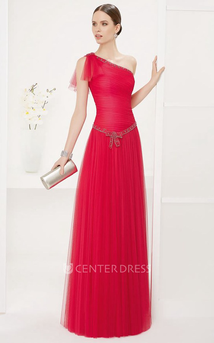 asymmetrical tulle prom dresses