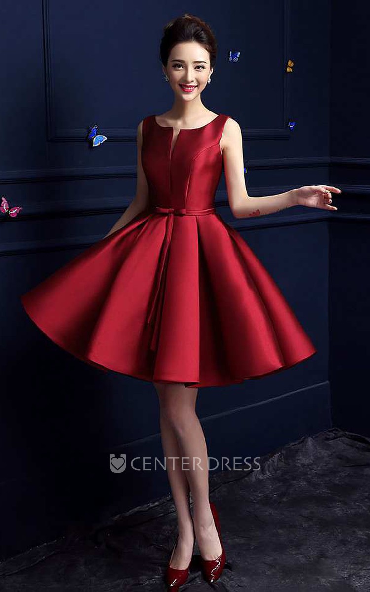 Pleated skirts knee length homecoming outlet dress