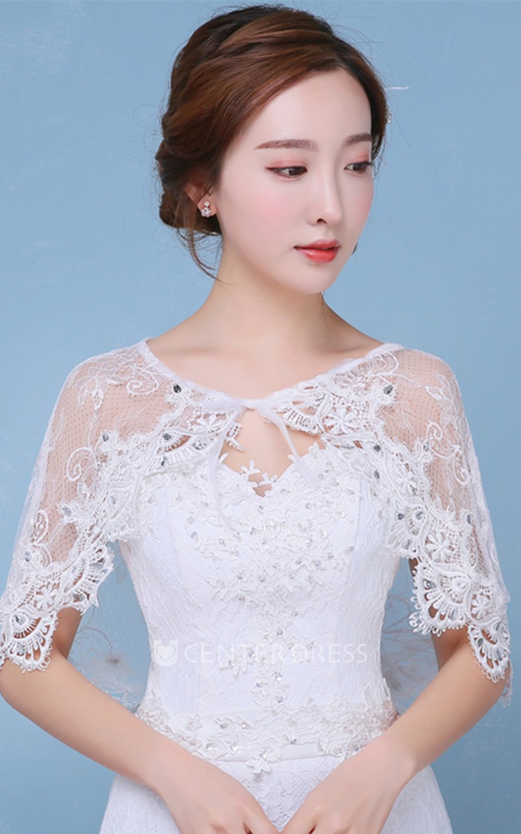 Lace shawl for wedding dress fashion