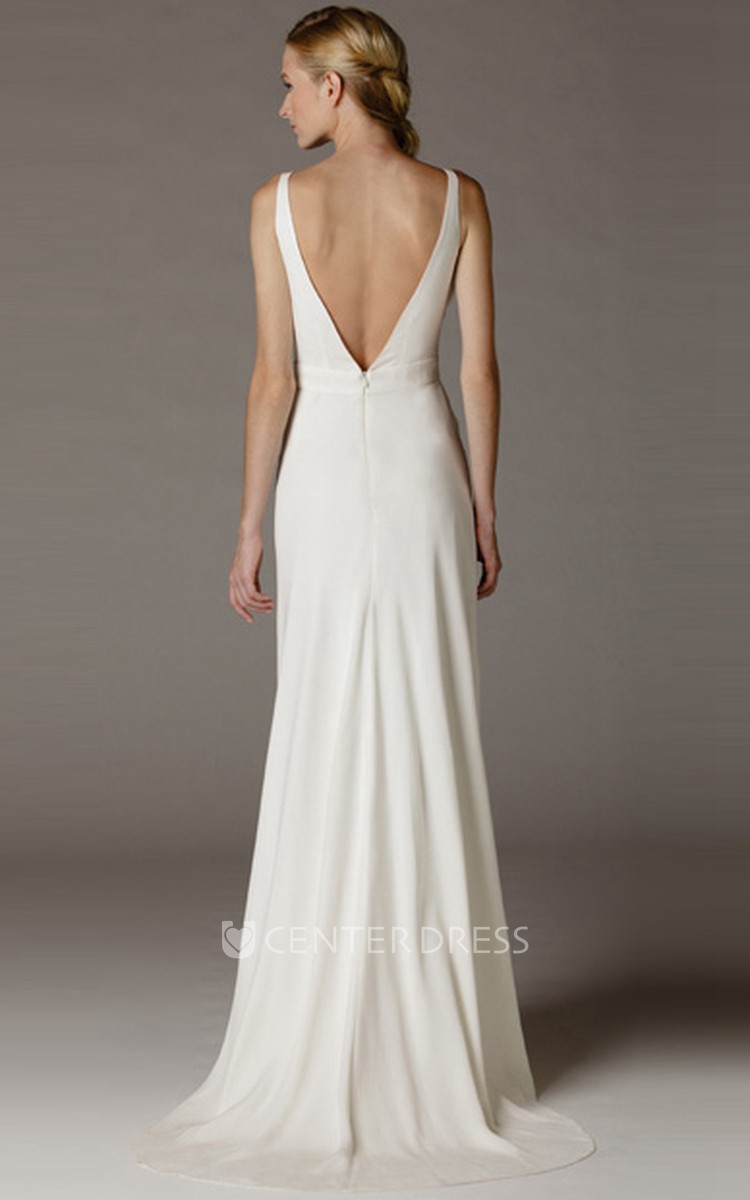 Wedding dress high outlet neck low back