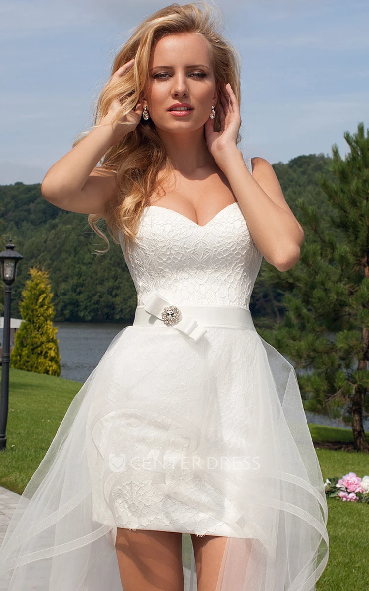 Navy, White and Cream Layered Gown with Bustle and Corset Style
