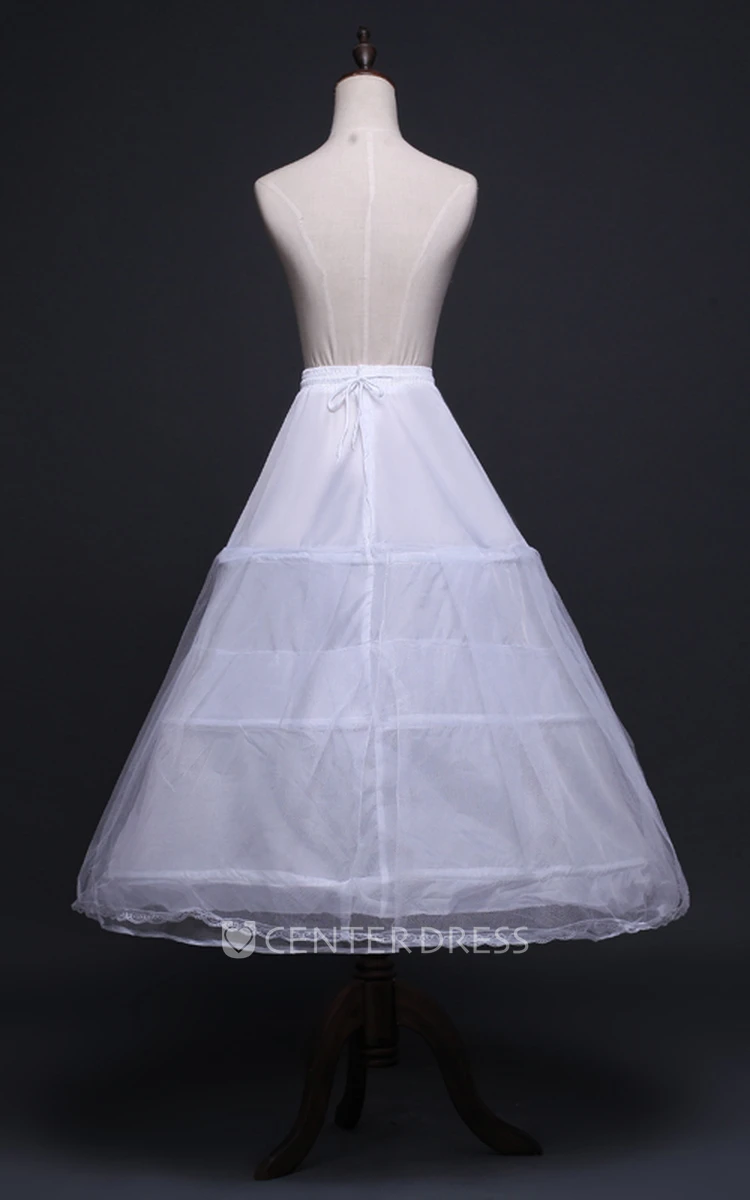 New Wedding Skirt Petticoat Elastic Waist Three Rims with Straps