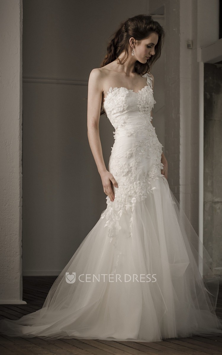 Backless Trumpet Wedding Dress