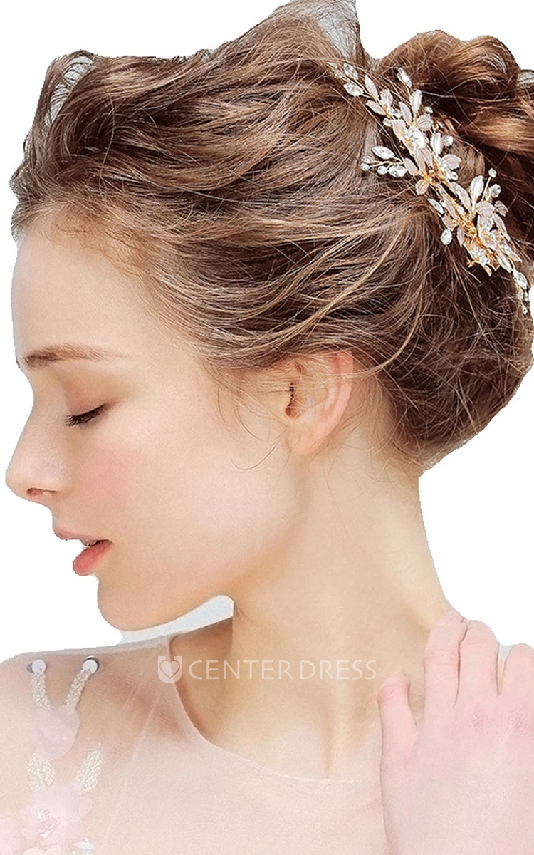 Forest Style Elegant Hair Clips with Flowers and Leaves