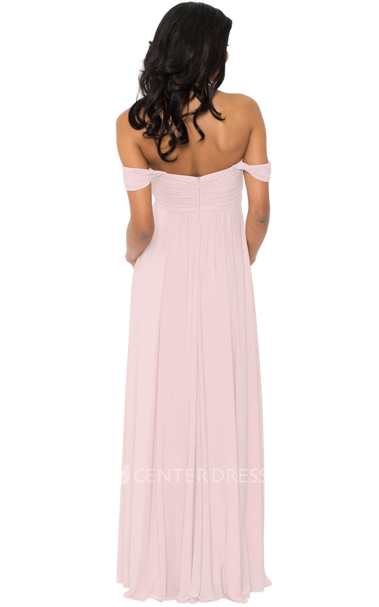 V-Neck Cap Sleeve Ruched Chiffon Muti-Color Convertible Bridesmaid Dress