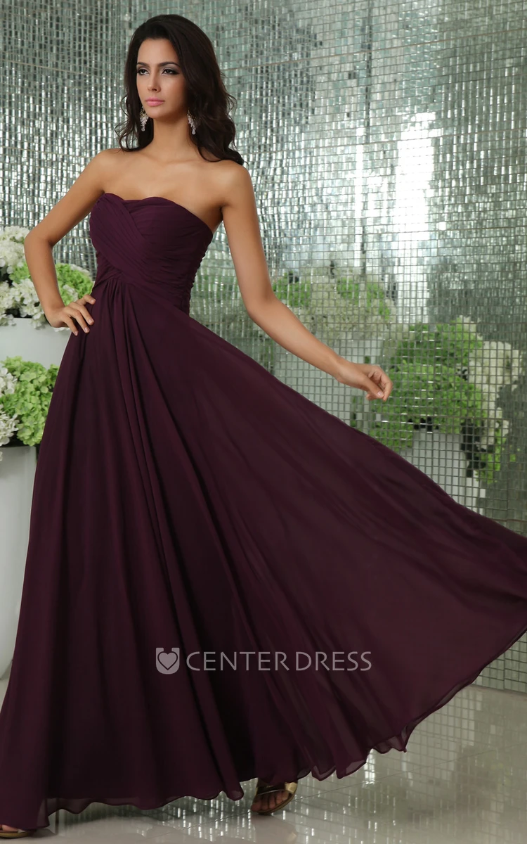 Gorgeous Long Maxi Sweetheart Sleeveless Style Dress With Draping
