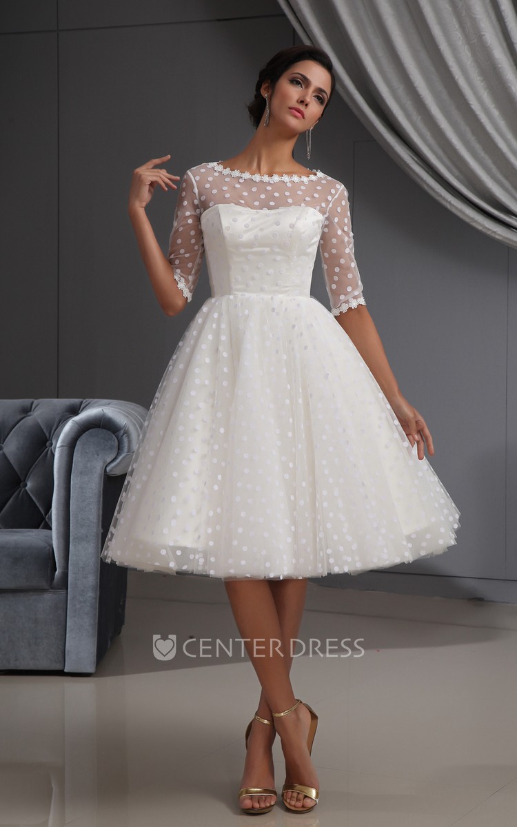 Wedding knee length outlet dresses