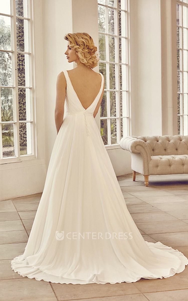 Criss Cross Back Wedding Dress