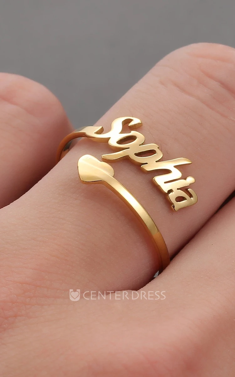 Chic Personalised Stainless Steel Ring