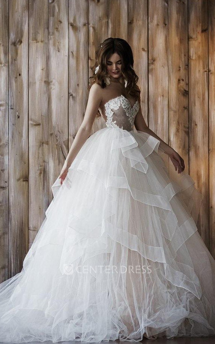 Ball gown on short 2024 bride