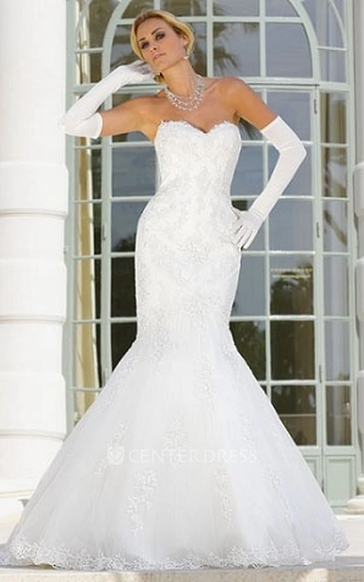 Mermaid Sweetheart Tulle&Lace Wedding Dress