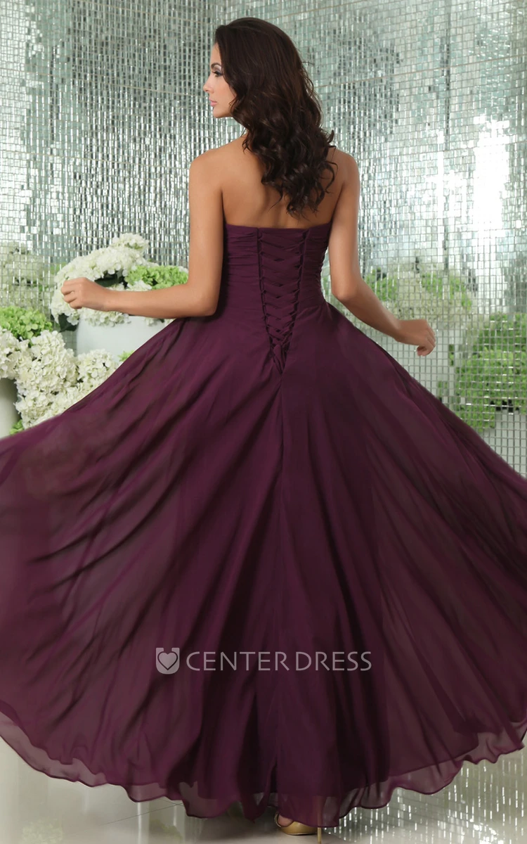 Gorgeous Long Maxi Sweetheart Sleeveless Style Dress With Draping