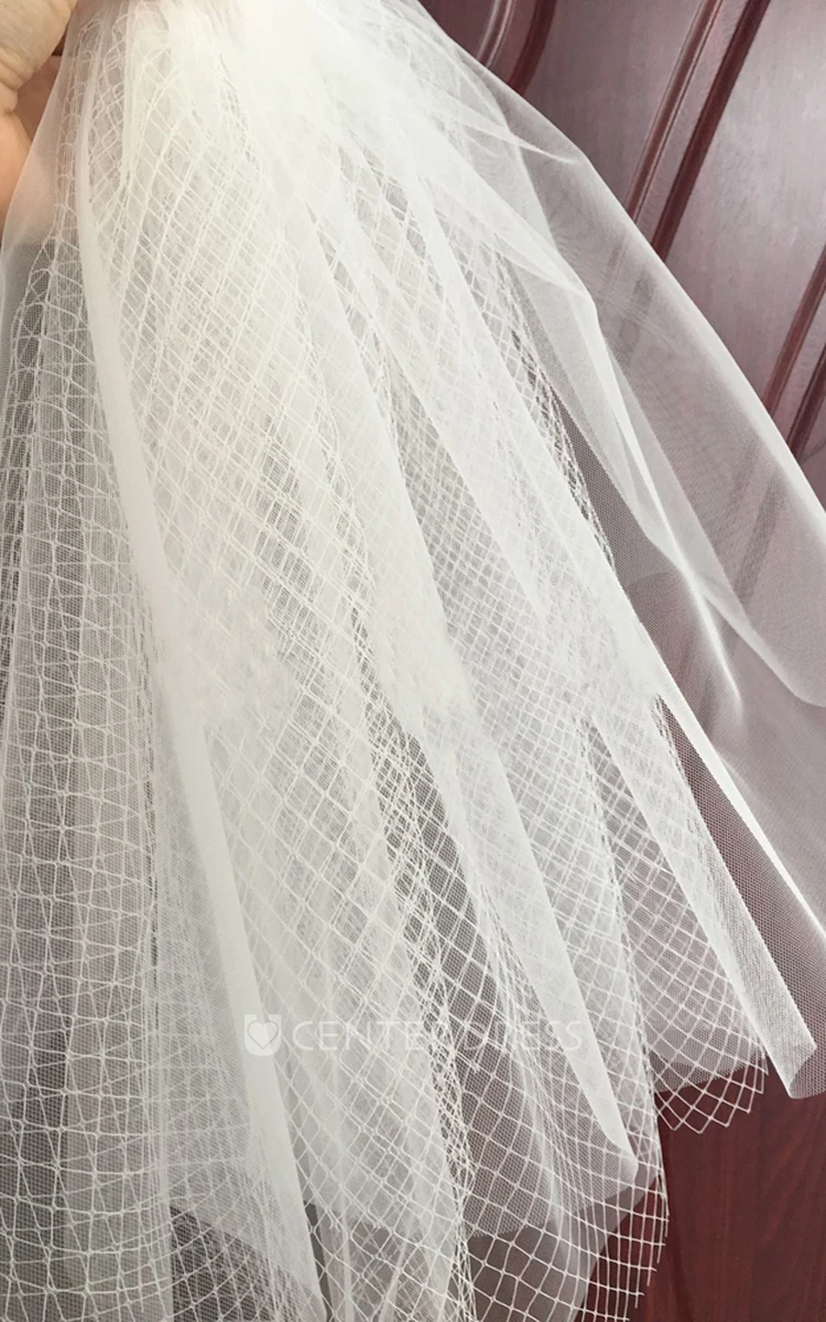 Simple Style Multi-Layer Tulle Mesh Wedding Veil