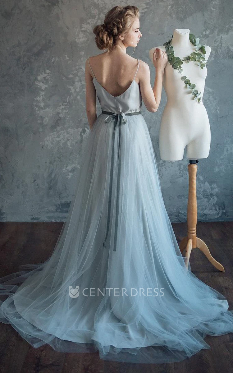 Bluish gray shop bridesmaid dresses